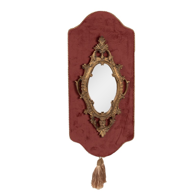 62S293 Mirror 20x3x44 cm Pink Gold colored Plastic Glass Wall Mirror