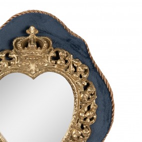 262S294 Specchio 19x3x22 cm Blu Color oro Plastica Vetro Specchio da parete