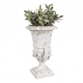 26PR5058 Pot de fleurs Ø 19x28 cm Blanc Beige Polyrésine Vase de décoration