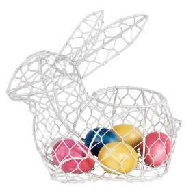 26Y5481M Egg basket Rabbit 22 cm White Iron Kitchen Baskets