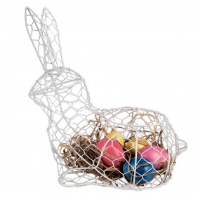 26Y5481L Egg basket Rabbit 30 cm White Iron Kitchen Baskets