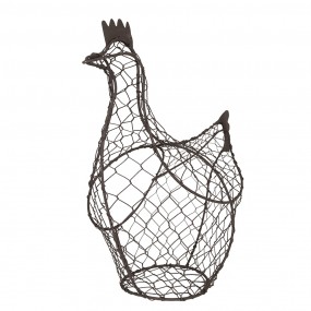 26Y5521 Egg basket Chicken 25 cm Brown Iron Kitchen Baskets