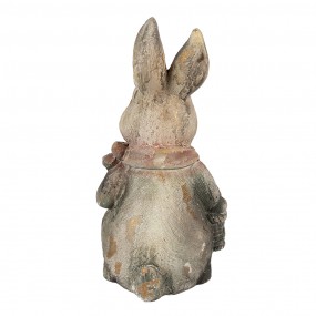 26MG0034 Statuetta decorativa Coniglio 41 cm Grigio Marrone Materiale ceramico