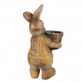 26MG0035 Fioriera Coniglio 41 cm Marrone Materiale ceramico Statuetta decorativa