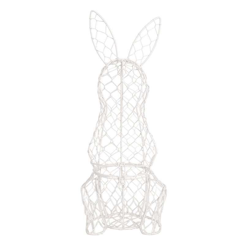 6Y5535 Egg basket Rabbit 39 cm White Iron Kitchen Baskets