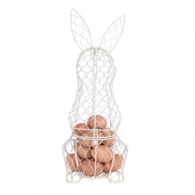 26Y5535 Egg basket Rabbit 39 cm White Iron Kitchen Baskets