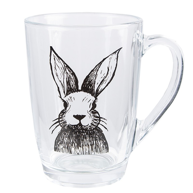 RAEGL0002 Tea Glass 300 ml Transparent Glass Rabbit Tea Mug