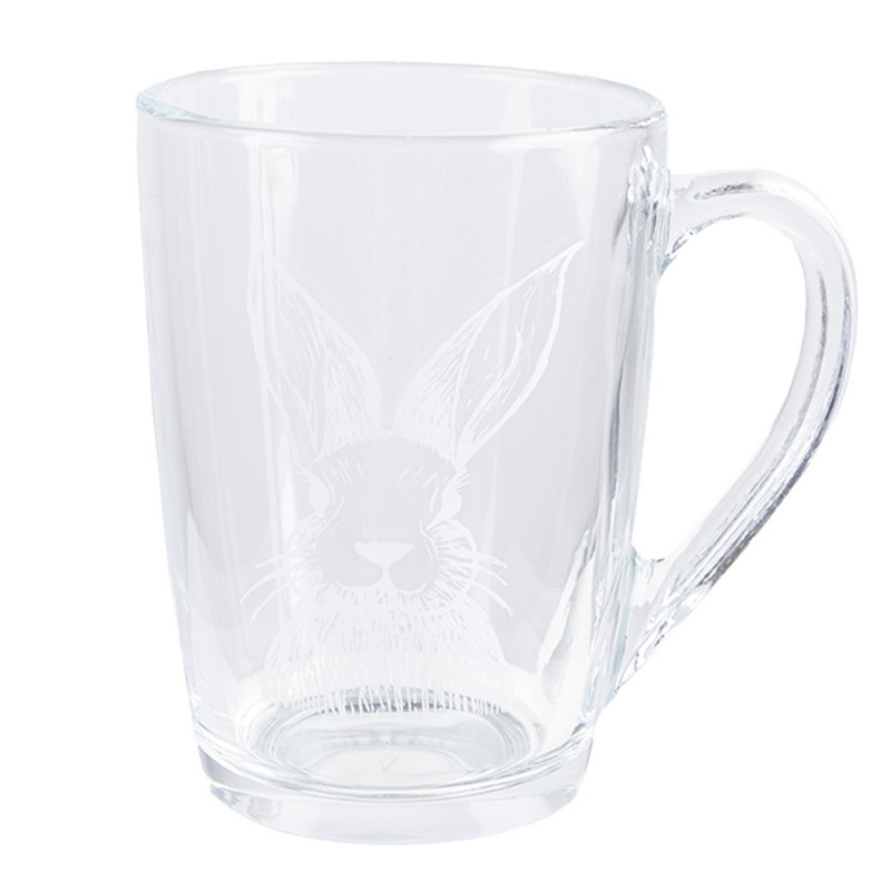 RAEGL0006 Tea Glass 300 ml Transparent Glass Rabbit Tea Mug