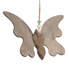 26H2320 Decorative Pendant Butterfly 21x3x15 cm Brown Wood