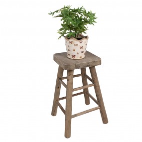 26H2325 Plant Table 33x33x49 cm Brown Wood Foot stool