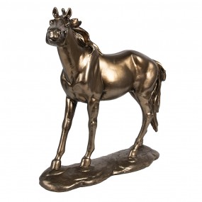 26PR4080 Statuetta decorativa Cavallo 34x10x32 cm Marrone Poliresina