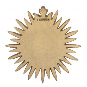 26PR4134 Wanddecoratie Hart Ø 25x3 cm Goudkleurig Polyresin Rond Muurdecoratie