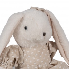 2TW0596M Stuffed toy Rabbit 20x22x26 cm Beige Plush