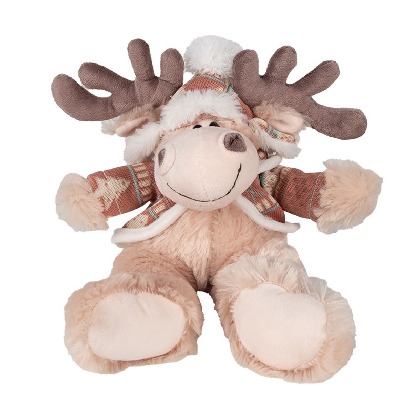 TW0599 Stuffed toy Reindeer 21x22x22 cm Brown Plush