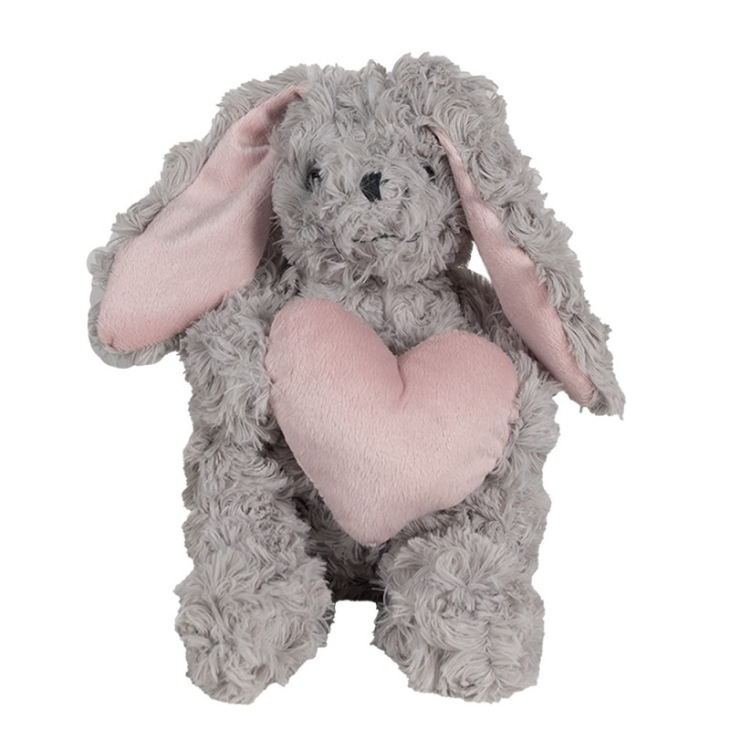 TW0603 Stuffed toy Rabbit 14x15x20 cm Grey Plush