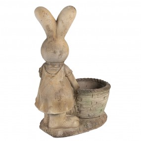 26MG0030 Planter Rabbit 49 cm Brown Beige Ceramic material Decorative Figurine