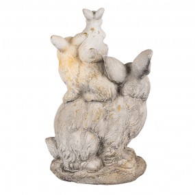 26MG0032 Statuetta decorativa Coniglio 43 cm Marrone Beige Materiale ceramico