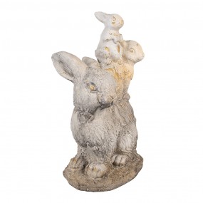 26MG0032 Statuetta decorativa Coniglio 43 cm Marrone Beige Materiale ceramico