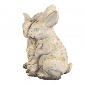 26MG0033 Statuetta decorativa Coniglio 33 cm Marrone Beige Materiale ceramico