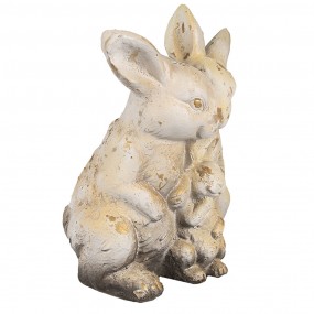 26MG0033 Statuetta decorativa Coniglio 33 cm Marrone Beige Materiale ceramico