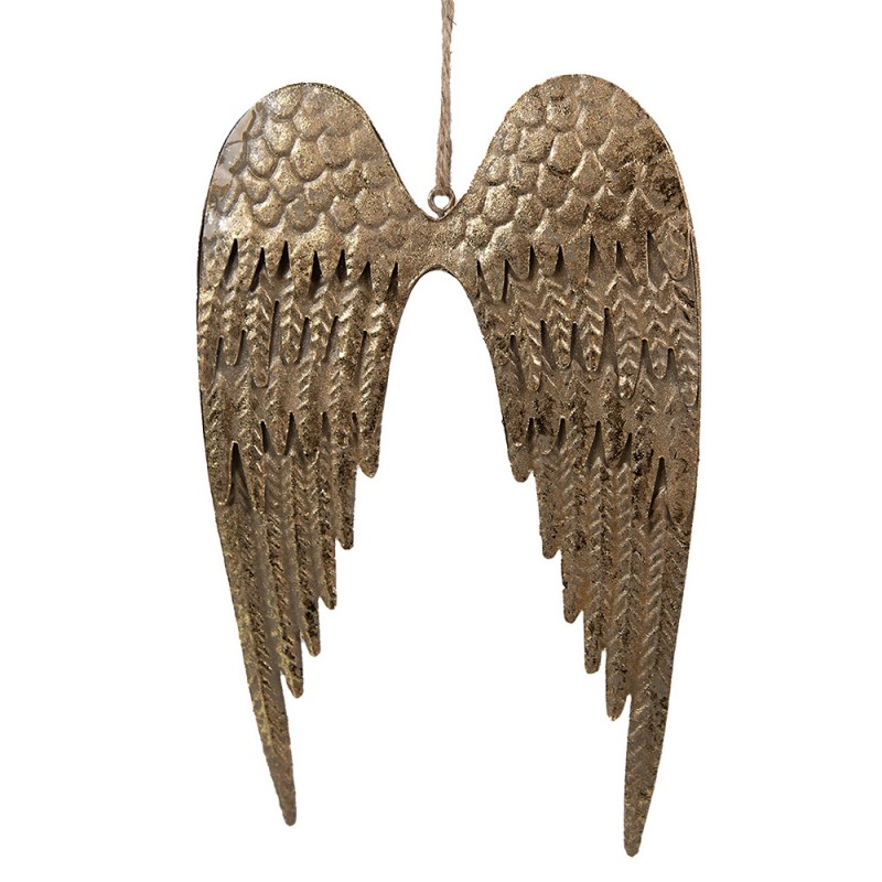 6Y5553M Decorative Pendant Wings 13 cm Gold colored Iron