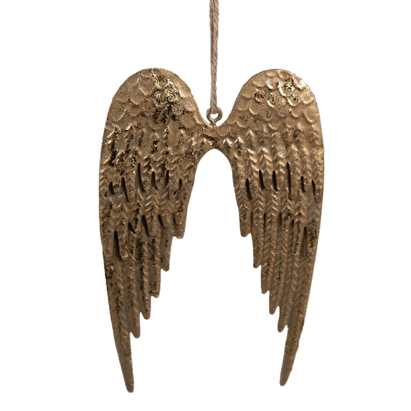 6Y5553S Decorative Pendant Wings 9 cm Gold colored Iron