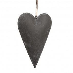 26Y5569M Decorative Pendant Heart 10 cm Grey Iron