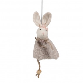 265353 Easter Pendant Rabbit 16 cm Beige Cotton Decorative Pendant