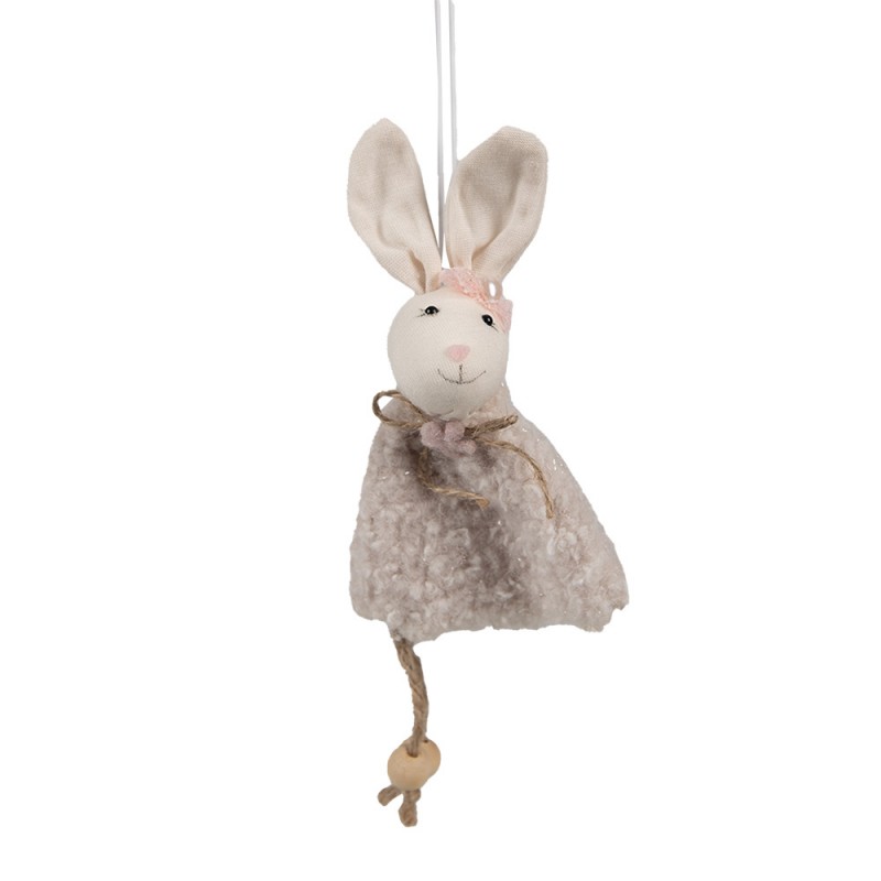 65353 Easter Pendant Rabbit 16 cm Beige Cotton Decorative Pendant