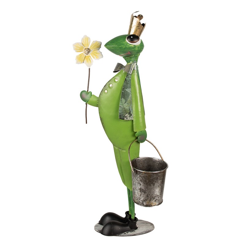 5Y1218 Figurine décorative Grenouille 67 cm Vert Fer