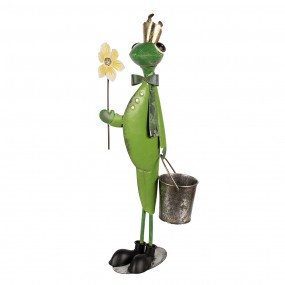 25Y1218 Figurine décorative Grenouille 67 cm Vert Fer