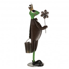 25Y1218 Figurine décorative Grenouille 67 cm Vert Fer