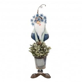 25Y1221 Figurine décorative Gnome 67 cm Bleu Blanc Fer