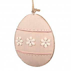 26Y5576 Easter Pendant Egg 8 cm Pink Iron Oval Decorative Pendant