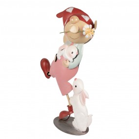 26Y5596 Decorative Figurine Gnome 55 cm Pink Iron