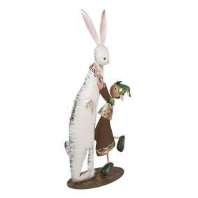 26Y5597 Decorative Figurine Rabbit 57 cm White Iron