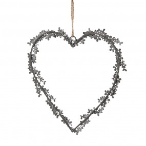 26Y5562 Decorative Pendant Heart 20 cm Grey Iron