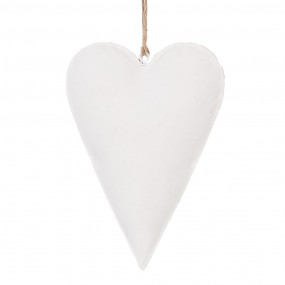 26Y5566M Decorative Pendant Heart 10 cm White Iron