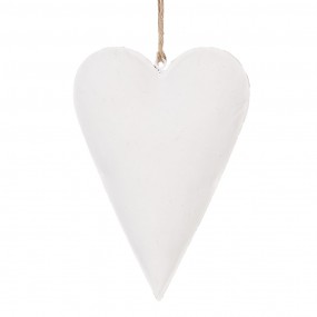 26Y5566M Decorazione pendente Cuore 10 cm Bianco Ferro