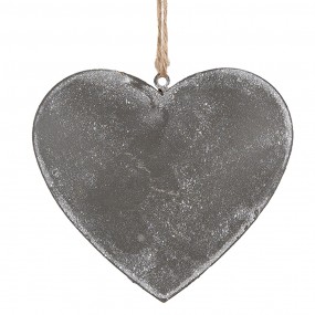 26Y5572 Decorative Pendant Heart 10 cm Grey Iron