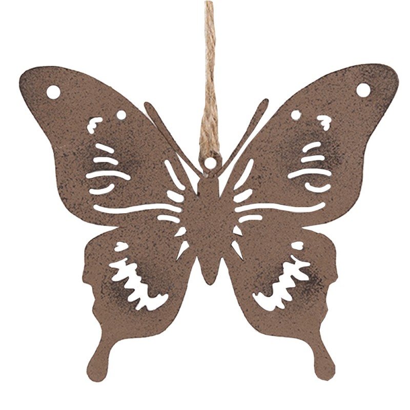 6Y5574 Decorative Pendant Butterfly 11 cm Brown Iron