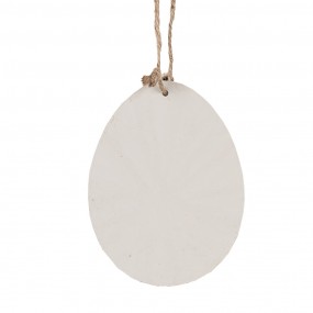26Y5580 Ciondolo di Pasqua Uovo 10 cm Bianco Ferro Ovale Decorazione pendente