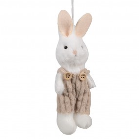 265347 Easter Pendant Rabbit 14 cm White Fabric Decorative Pendant