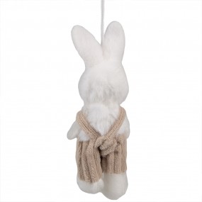 265347 Easter Pendant Rabbit 14 cm White Fabric Decorative Pendant