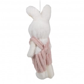 265348 Osteranhänger Kaninchen 14 cm Weiß Stoff Dekoration Hänger