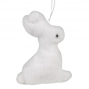 265349 Osteranhänger Kaninchen 10 cm Weiß Baumwolle Dekoration Hänger
