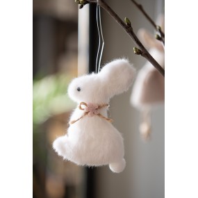 265349 Easter Pendant Rabbit 10 cm White Cotton Decorative Pendant