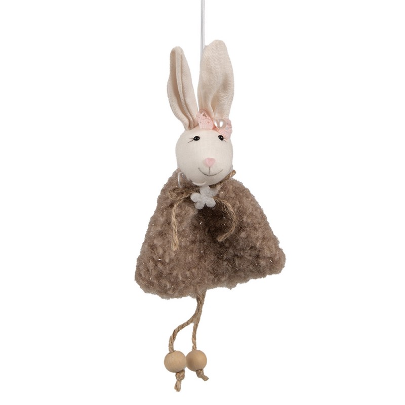 65354 Easter Pendant Rabbit 16 cm Brown Cotton Decorative Pendant