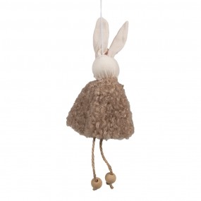 265354 Easter Pendant Rabbit 16 cm Brown Cotton Decorative Pendant