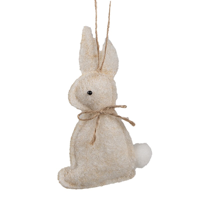 65372 Ciondolo di Pasqua Coniglio 10 cm Beige Cotone Decorazione pendente